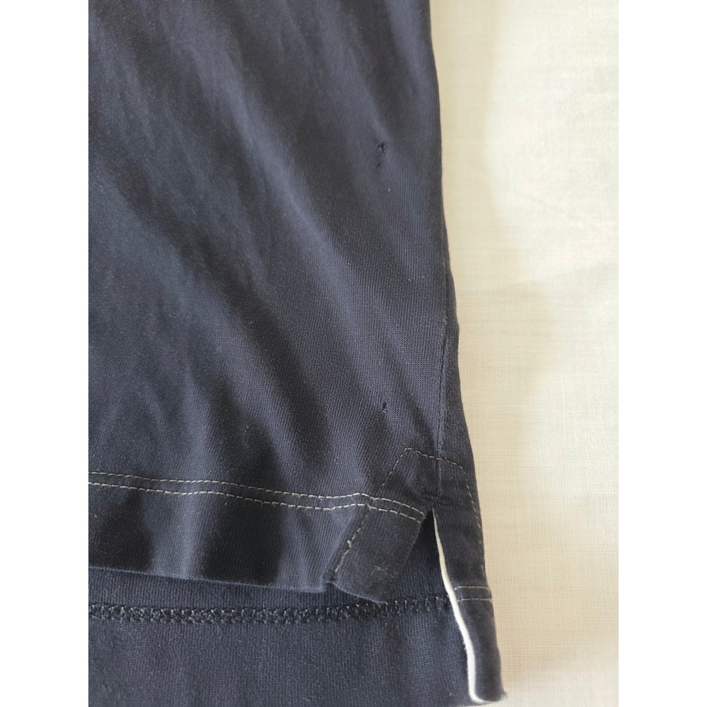 Banana Republic Fitted Pima Cotton Polo Chest Stripe XL Navy Blue Casual Preppy - Picture 2 of 8